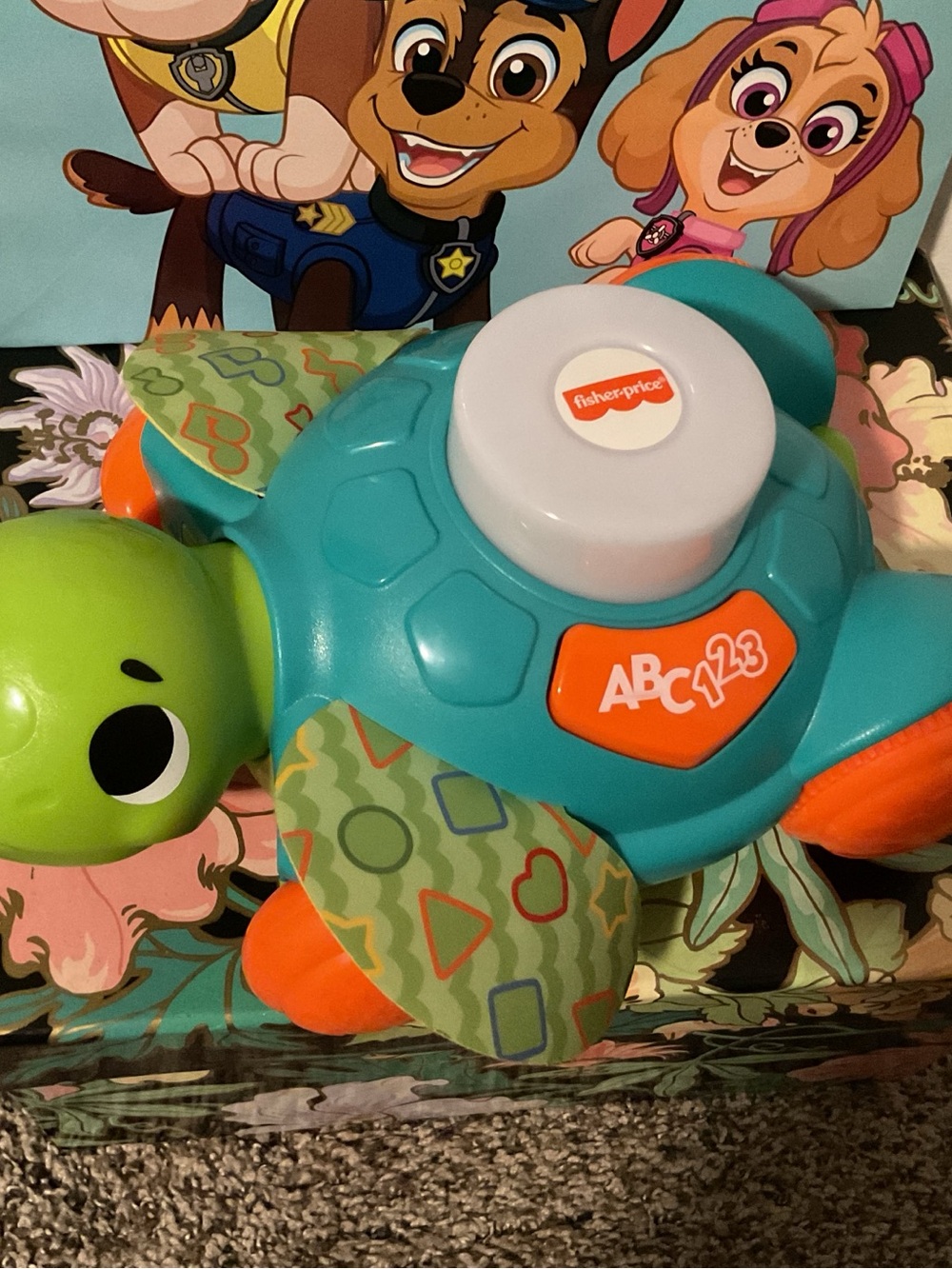 Fisher-Price Linkimals Teal & Green ABC 123 Light-Up Turtle Learning Toy